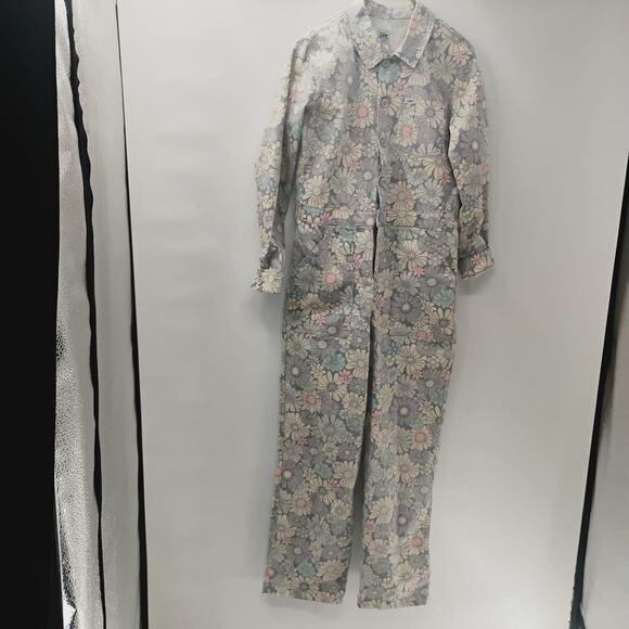 LEE Vintage Modern S Floral Union utility suit Coveralls Jumpsuit Overalls boho - Picture 14 of 15